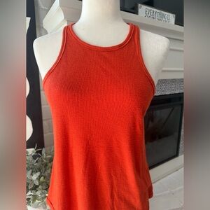 Free People Vibrant Orange Tank Top